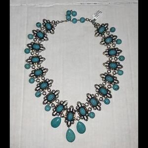 F.A.I.T.H. Turquoise Drop Necklace "Echoes of the Soul" NEW WITH TAGS